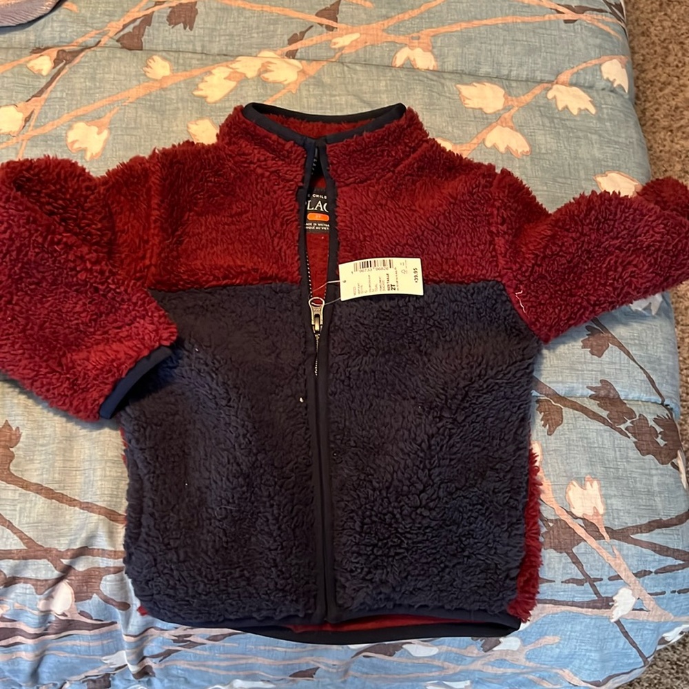 NWT Children’s Place full zip teddy fleece 2T